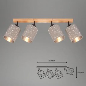 Briloner 2078-041 - Bodové svietidlo SPOTLIGHT 4xE27/25W/230V béžová