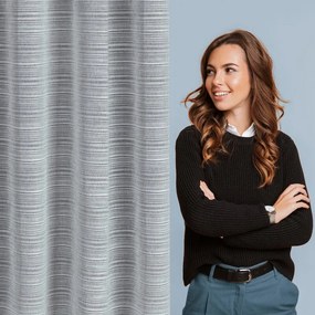 ZÁCLONA ARIA NA PÁSKE 140X300 CM SIVÁ