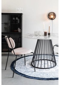 Okrúhly jedálenský stôl s doskou v dekore mramoru ø 110 cm Floris – White Label