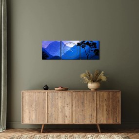 Obraz - Nočné nebo v Nepále (s hodinami) (90x30 cm)