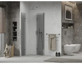 Mexen Lima Duo sprchovací kút 80 x 80 cm, 6mm sklo, číre sklo / chrómový profil, 856-080-080-02-00