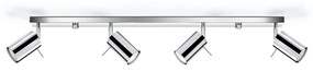 Bodové svietidlo Ring, 4x chrómové kovové tienidlo, (možnosť polohovania)