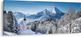 Obraz - Zasnežená krajina (120x50 cm)