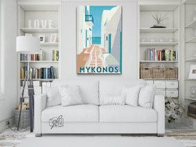 Gario Diamantové maľovanie Grécko, Mykonos Rozmery: 40 x 60 cm, Rámovanie: Iba zrolované plátno, Diamanty: Štvorcové