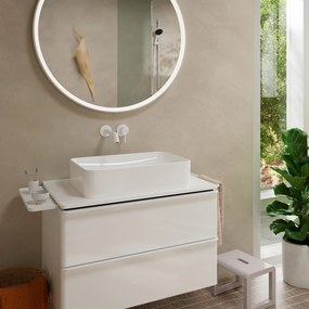 Hansgrohe Tecturis S, páková umývadlová batéria EcoSmart+ pod omietku s výtokom 225 mm, biela matná, HAN-73351700