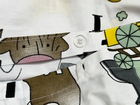 Bavlnené obliečky do postieľky KIDS ALPHABET biele Rozmer obliečky: 45 x 65 cm | 90 x 135 cm