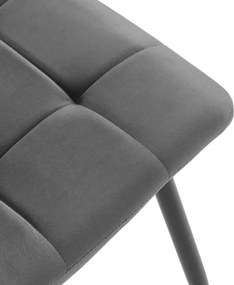 Jedálenská stolička zamatová, sivá CT-V5081 GREY4