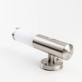 BRILAGI - Vonkajšie nástenné svietidlo so senzorom ELIA 1xE27/20W/230V IP44 chróm