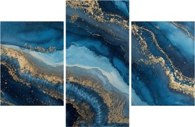Obraz - Modrá mramorová abstrakcia (90x60 cm)