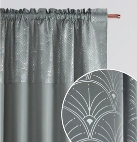 Krásny sivý vzorovaný záves 140x250 cm