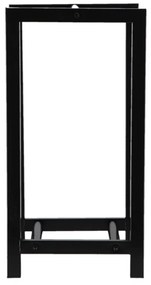 Kovový stojan na drevo Rectangle, 30x60 cm, čierna