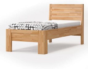 BMB GLORIA XL 90 x 200 cm - masívna dubová posteľ  SKLADOM, moderné morenie: biely olej, dub masív