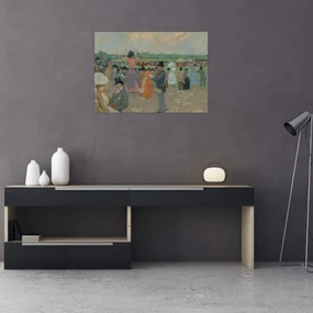 Sklenený obraz - Jean-Louis Forain, The Races at Longchamp, reprodukcia (70x50 cm)