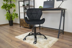Dekorstudio Zamatová otočná stolička NOTO čierna