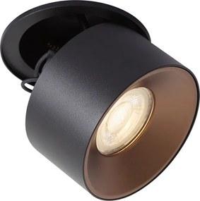 Moderné zapustené bodové svietidlo čierne GU10 50mm - Echo