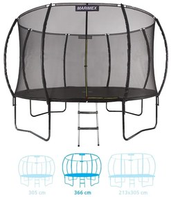 Marimex | Trampolína Marimex Comfort 366 cm + ochranná sieť + schodíky ZADARMO | 19000096