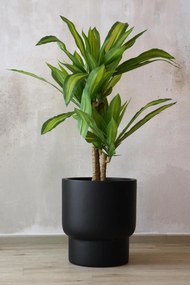 Kvetináč LIVELLO, sklolaminát, výška 41 cm, čierny