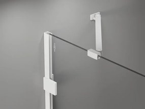 Mexen Lunar, 1-krídlový sprchový kút, ľavý, 70 x 70 cm, 8mm číre sklo, biely profil, 834-070-070-20-00-L