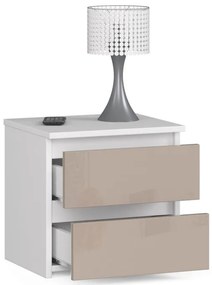 Nočný stolík CL2 2SZ CLP cappuccino, lesk