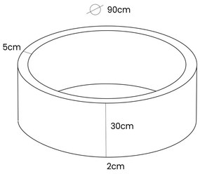 Sivý menčestrový bazénik s loptičkami ø 90x30 cm Montessori – Meowbaby