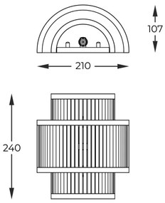 Zuma Line W0528-02B-V6AC - Nástenné svietidlo SERGIO 2xG9/33W/230V zlatá