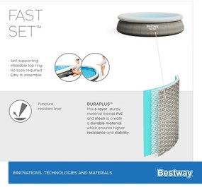 Bestway Nafukovací bazén Fast Set, 366 x 76 cm