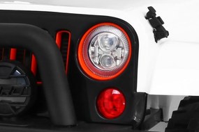 Ramiz Detské terénne auto Full Time 4WD Biele + 4x4 + Diaľkové ovládanie + LED audio + Úložný priestor