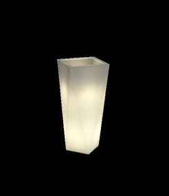Vysoký květináč Vaso s osvětlením bílý