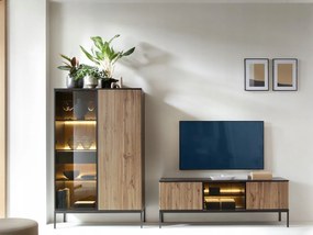 Nábytok do obývacej izby Dernas II (grafit dub wotan)