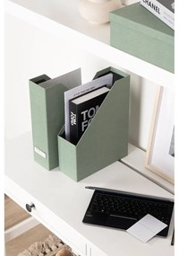 Zelené kartónové organizéry v súprave 5 ks na dokumenty Holger Canvas Paper Laminate – Bigso