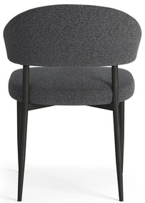 IRIS Antracit [Tmavosivá] (tkanina Basel 19) – MODERNÁ ČALÚNENÁ STOLIČKA DO OBÝVAČKY/JEDÁLNE BOHO