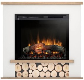 Elektrický krb Tula 28 biely/dub
