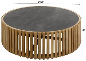 Konferenčný stôl 27-87 Slate Ø120cm  - Komfort-nábytok