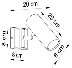 Sollux Lighting Nástenné svietidlo DIREZIONE biele