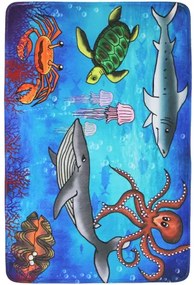 Koberce Breno Kusový koberec Sea World, modrá, viacfarebná,110 x 160 cm