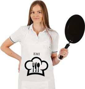 Kuchynská zástera Chef EMI, biela