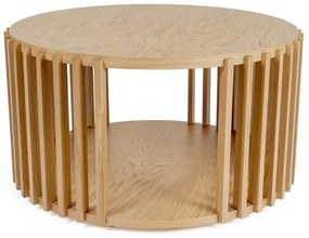 Konferenčný stolík z dubového dreva Woodman Drum, ø 83 cm