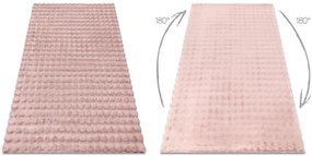 Koberec BUBBLE pudrovo ružový 45 štrukturálny 3D