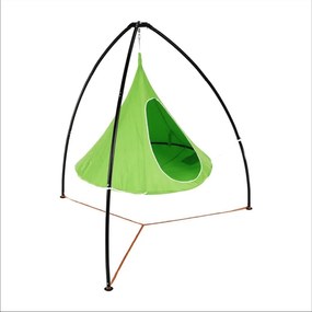 Kondela Závesné hojdacie kreslo, zelená, KLORIN NEW BIG SIZE CACOON HAMMOCK