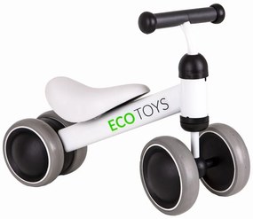 Detské odrážadlo v bielej farbe Ecotoys