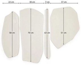 Nástenné dekorácie v súprave 4 ks 95x68 cm Siluna – Kave Home