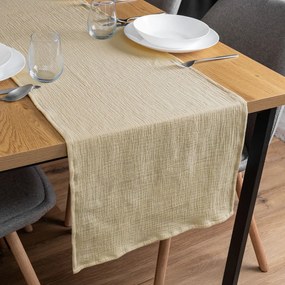 Biante Mušelínový behúň na stôl MSN-056 Pieskovo béžový 20x120 cm