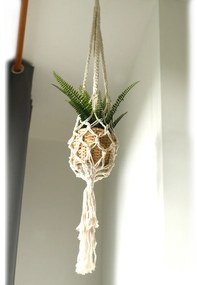 Macramé závesný držiak na kvetináč (dlhý)