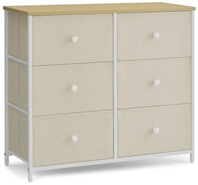 Autronic BONTEC Komoda 80x30x71cm, kov, béžová, AUK-E1033 WT Farba: Béžová