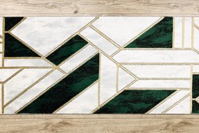 Behúň EMERALD exkluzívny 1015 glamour, marmur, geometrický zelený/zlatý - výpredaj