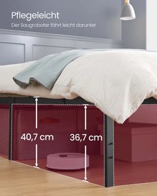 Kovová manželská posteľ 90 cm RMB092B01