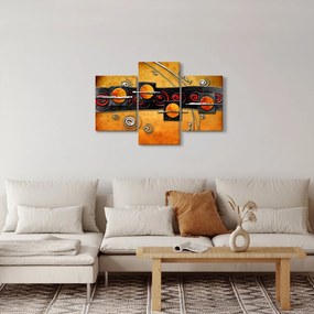 Obraz abstrakcie - Planéty (90x60 cm)