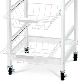 Servírovací stolík biely DR-043