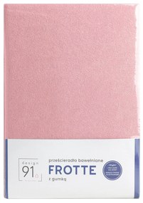 FROTÉ PRESTIERADLO 180X200 CM, VÝŠKA 20 CM PÚDROVO RUŽOVÉ