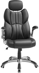 Luxusné kancelárske kreslo, kancelárska ergonomická stolička, čierna